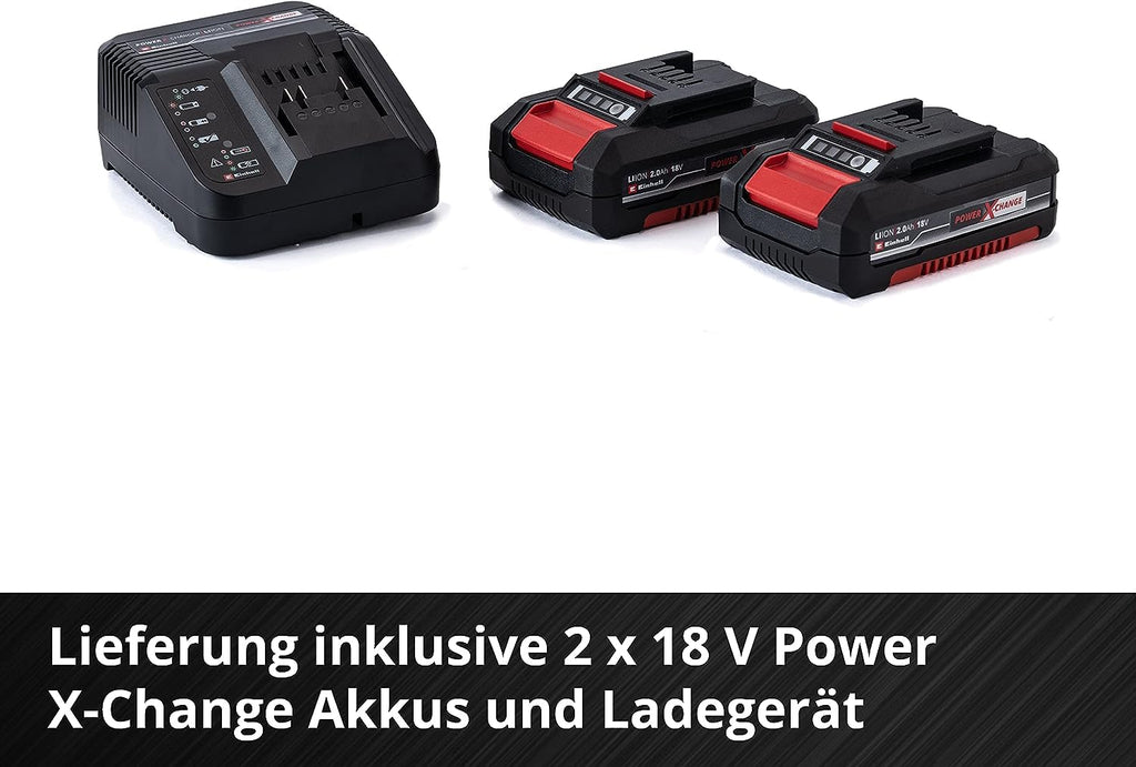 Werkbohr Akku-Schlagbohrschrauber-Set TE-CD 18/40 Li-i +64 (2x2,0 Ah) Power X-Change (Li-Ion, 18 V, 40 Nm, Drehzahl-Elektronik, 2-Gang-Getriebe, max. 24.000 min-1, inkl. Akkus, Ladegerät & Zubehör)