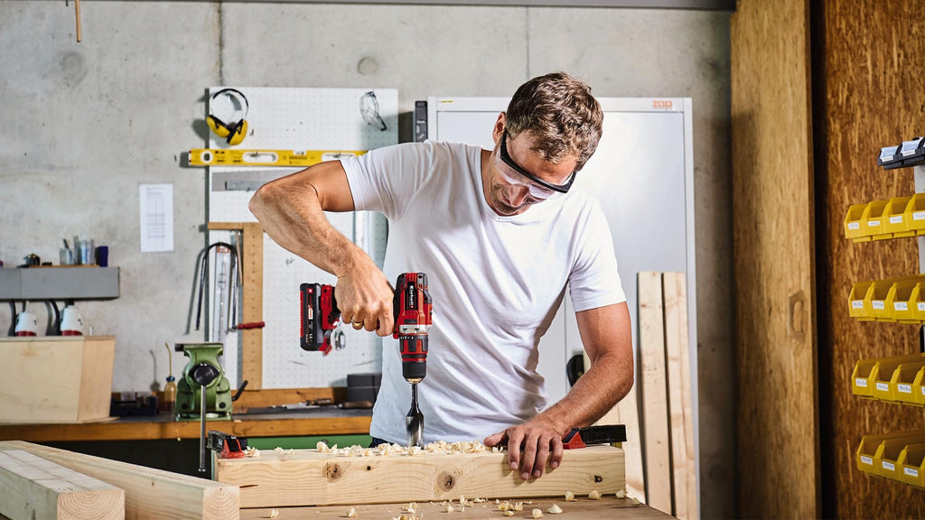 Werkbohr Akku-Bohrschrauber TE-CD 18/40 Li-Solo Power X-Change (Lithium-Ionen, 18 V, 40 Nm max. Drehmoment auf 21 Stufen, 2-Gang-Getriebe zum Bohren + Schrauben, Drehzahl-Elektronik, LED-Licht)